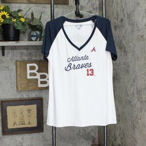 NWT Campus Lifestyle MLB Youth Acuna Jr. Jersey #13 196761929640 XL White / Blue